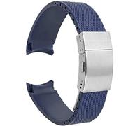 BBZ 21mm Rubber Silicone Watchband Waterproof Belt Compatible with Longines Conquest HydroConquest L3 Watch Strap Folding Buckle Accessories