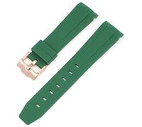 BBZ 21mm Soft Rubber Strap New Silicone Watch Strap Compatible with Rolex Black Water Ghost Green Water Ghost 41mm Men Sports Waterproof Watch Band