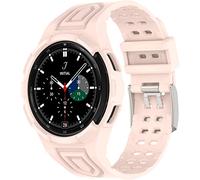 BBZ Case for Galaxy Watch 4 Classic [46mm] 2021 strap Release, Rugged Protective Case with Strap Bands