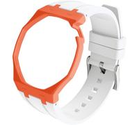 BBZ FKM Rubber Sport Watch Strap and case in Bioceramics Compatible with swatch x audemars piguet royal pop(crown at 2 o’clock)