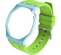BBZ FKM Rubber Sport Watch Strap and case in Bioceramics Compatible with swatch x audemars piguet royal pop(crown at 2 o’clock)