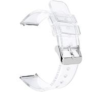 BBZ transparent Strap Compatible With Samsung Galaxy Watch Active 2 Strap/Galaxy Watch 4 40mm/44mm Strap, 20mm Silicone Wristband for Galaxy Watch 4 Classic/Watch 3 41mm/Garmin Vivoactive 3