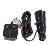 BC | B22 | Bayonet Cap Switched Lampholder Bottle Adaptor with Lead and UK Plugtop (Black)