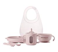 Bc Babycare Silicone Baby Feeding Set- Bowl/Plate/Cup/Fork/Spoon/Bib,BPA-Free Pink