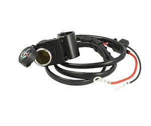 BC Battery Controller 710-P12A - 12V Waterproof Cigarette Lighter Socket with Universal Motorcycle Handlebar Holder (22.2 / 25.4 / 28.6 mm) - Length: 145 cm - Made in Italy
