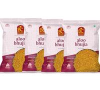BC Bhikharam Chandmal Aloo Bhujia, Gluten-Free Mint Spiced Potato and Gram Flour Sticks, Namkeen, Pack of 4
