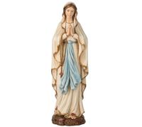 BC BUILDCLASSIC BC Catholic Our Lady of Lourdes Statue, Blessed Virgin Mary Mother Figure, Inspirational Home décor, 10'' H, Renaissance Sculpture Handmade by Buildclassic