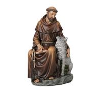 BC BUILDCLASSIC BC Catholic Saint Francis Statue, Inspirtional Garden Figure, Religious Gift,Devout Home décor,10.5"" H, Renaissance Sculpture Handmade by Buildclassic