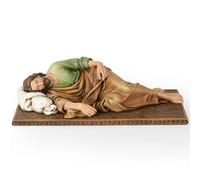 BC BUILDCLASSIC BC Catholic Sleeping St. Joseph Statue, Prayer Religious Figure, Housewarming Gift, Devout Home Décor, 12"" L, Renaissance Sculpture Handmade by Buildclassic