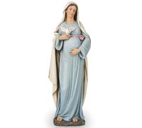 BC BUILDCLASSIC Mary Mother Figurine, Religious Statue, Hand Painted Catholic Gift, 12.8 inch H