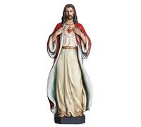 BC BUILDCLASSIC Sacred Heart of Jesus Figure, Jesus Statues, Catholic Gifts 10 inches H, Hand Painted