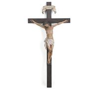 BC Catholic Crucifix,Wall Cross,61cm Height,Jesus Christ,Indoor,Interior,Religious Collectible Gifts,Renaissance Sculpture,Handmade by Buildclassic