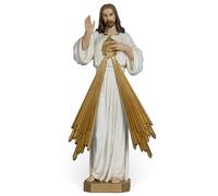 BC Catholic Divine Mercy Statue, 10" H Jesus Figure, Catholic Statue, Religious Gift, Handpainted Renaissance Sculpture Purity & Grace Collection from Buildclassic