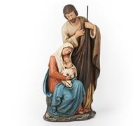 BC Catholic Holy Family Statue, Nativity Scene Indoor, Religious Gfit, Christmas Home Decor, Collectable Figurine 6inches H, Renaissance Sculpture Handmade by Buildclassic