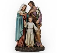 BC Catholic Holy Family Statue, Youth Jesus, St.Joseph, Virgin Mary, Indoor Inspirational Home Décor, Christmas Collection, Religious Gift, 12" H Renaissance Sculpture Handpainted by Buildclassic