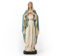 BC Catholic Immaculate Heart of Mary Figure, Virgin Mary Statue, Blessed Mother for Home, Religious Gifts to Mom，Catholic Decor 6" H Classical Renaissance sculpture Masterpiece by Buildclassic