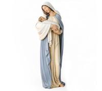 BC Catholic Madonna with Child Statue, Blessed Virgin Mary Figure, Holy Mother Religious Gift for Mom, 12.75" H, Hand Painted Classical Renaissance Sculpture Masterpiece by Buildclassic