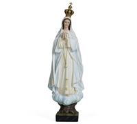 BC Catholic Our Lady of Fatima Virgin Mary Statue, 14.8" H Holy Mother Statue for Altar, Religious Gift Sacred Centerpiece for Home,Church, Hospital Renaissance Sculpture Handpainted by Buildclassic