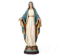 BC Catholic Our Lady of Grace Statue, Virgin Mary Figure for Altar, Religious Gift to Mom, Catholic Home Decor, 13.5 inch H, Hand Painted by Buildclassic (Elegant)