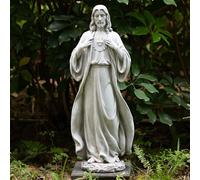BC Catholic Sacred Heart of Jesus Statue, 24.5" H Jesus Christ Statue for Garden, Catholic Statue for Outdoor Yard Patio Lawn Hallway, Religious Gift, Handpainted by Buildclassic