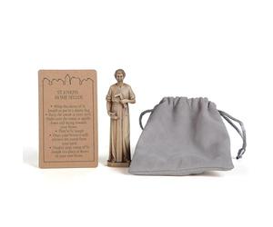 BC Catholic St. Joseph Statue for Selling Homes, Home Seller Kit with Instruction Card, with burial bag, 3.5inches H, Handmade by Buildclassic