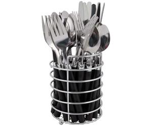 BC Cuberteria en cesta 24d 6p Negro