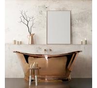 Bc Designs Freestanding Copper Bath Luxury Vintage Design 1500mm Double Ended