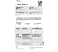 BC NF Lime A/3C A Volcano Wakes Up Guided Reading Card (BUG CLUB)