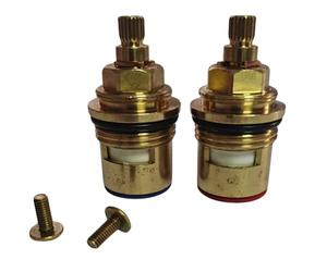 BC11 Bath Cartridge Replacement Tap Valves to Suit Crosswater, Triton, Ultra, Vado- 1/2 Turn, 7.6mm x 20 Spline, 53mm Length, Valve Ceramic Spares Repair Hot and Cold
