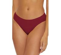 BCA by Rebecca Virtue Women's Liana Side Shirred Bikini Bottom, Cheeky Coverage, Swimwear Separates, Burgundy, Large