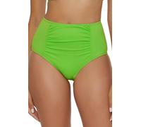BCA by Rebecca Virtue Women's Vintage High Waisted Bikini Bottom, Cheeky Coverage, Swimwear Separates, Lime, Medium