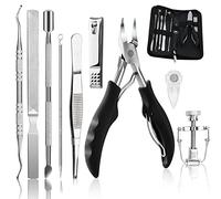 Bcabo Upgraded 6Pcs/set Ingrown Toenail Tools Kit, Premium Nail Treatment Foot Tool, Ingrown Toenail Removal Correction Clippers, Surgery Grade Ingrown Toe Nail File Lifter, Professional Pedicure Tool