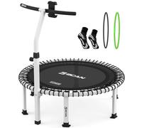 BCAN BT4 102cm Soft Land Pro Adult Bungee Rebounder Trampoline, 500lb (227kg) Capacity, Adjustable Tension Bungees/Handle, One-Piece Frame(16 Gauge), Phone Holder & 2 Pairs Socks| FED Fitness
