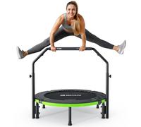 BCAN Rebounder Trampoline for Adults, 40'' Foldable Mini Trampoline, Adjustable Foam Handle & Upgraded Stability, Exercise Trampoline Indoor Workout, Max Load 330lbs