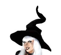 Bcaseruy Large Wicked Witch Hat for Women Black Halloween Party Masquerade Cosplay Costume Accessory Adult