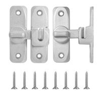Bcautay 2 Pcs Flip Sliding Barn Door Lock, 90/180 Degree Sliding Door Lock