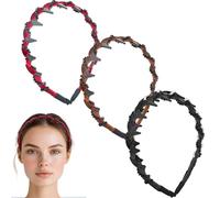 Bcautay 3Pcs Vintage High Cranium Artificial Pearl Hairband Fashion Accessories Braid Tool Non Slip Hairband For Women's Hair,Bands Fashion Hair Accessories Gift (Crystal)