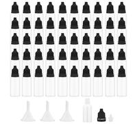 Bcautay 50Pcs Small Plastic Dropper Bottle 15ml Plastic Dropper Bottles