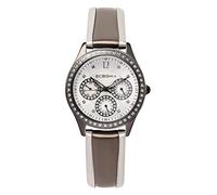 BCB Girls Women's Quartz Watch with Ivory Dial Analogue Display and Multicolour Leather Strap GL2068