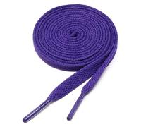 BCB Wear Flat Shoelaces 5/16" Wide Solid Color Strings for Athletic Sneakers Boots & Shoes - 27"-72" Length Shoe Laces, Purple, 72" (183 cm)