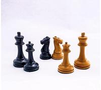 BCBESTCHESS Best Chess Wooden Chess Pieces Only | Tournament International Premium Quality, Handcrafted Unique Wood Chessmen With 3.50" King, Chess Game Pawns In Ebonised Wood And Box Wood