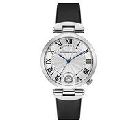 BCBGMAXAZRIA Women's Classic Stainless Steel Japanese-Quartz Watch with Leather Strap, Black, 18 (Model: BG50825001), Black