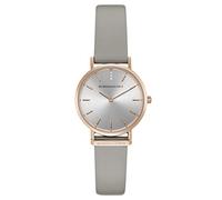 BCBGMAXAZRIA women's round rose gold watch, 30 mm case size, leather strap (BG50821002)