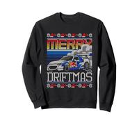 BCC Santa's Christmas Shirts & Jolly Gifts Drifting On Christmas Merry Driftmas RC Car Ugly Sweater Sweatshirt - Unisex Adults - Black - Small