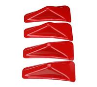 BCCH Car Rear Bumper Compatible For Subaru STI/WRX 2015-2021 Rear Bumper Spoiler,Red/Carbon Fiber Look 4x Lip Diffuser Shark Fins Cover Trim OZCCH(Red)