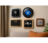 BCcustomkeepsakes Light Switch Surround | Switch Cover | Modern Decorative Light Switch Frame | Stylish Wall Plate for Home Décor, Pack of 2 (Orange, Nest Surround Circle)