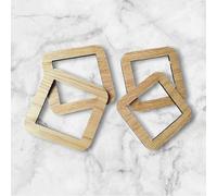 BCcustomkeepsakes Oak Single Light Switch Surrounds | Wooden Single Socket Cover Plates | Modern Decorative Light Switch Frame | Stylish Wall Plate for Sleek Home Décor, Pack of 4