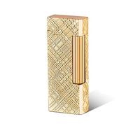 bcdef 2024 Handmade Retro Lighter Side Sliding Roller Ignition Soft Flame Candle Lighter Adjustable Dial Metal Portable Refillable Butane Lighter (Butane Gas Not Included)(AA)