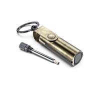 bcdef Antique Permanent Match Lighter, Vintage Metal Kerosene Lighter, Reusable Lighter with Keychain, Windproof Soft Flame Refillable Convenient Lighter (Fuel Not Included) Bronze(Bronze)