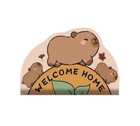 bcdef Bathroom anti-slip absorbent mat, cute animal style diatomaceous earth, quick-drying and soft doormat(Brown4,60 * 90cm)